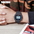 Miniatyrbild 6 av 6: SKMEI 1628 Digital Sport Watch Herr 2 Time Count Down Herr Armbandsur Mode Retro Man Klockor reloj hombre Green White