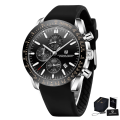 Miniatyrbild 1 av 6: 2022 NYTT (Pagrne) PAGANI DESIGN Business Herr Quartz Watch Sapphire Steel Chronograph Cross-country Sports Vattentäta klockor PG5140-SilverBlackR