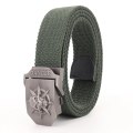 Miniatyrbild 1 av 6: Canvas automatiskt spänne bälte för män Tactical Army hög kvalitet 4 mm tjocka 38 mm breda byxor Tillbehör Nytt träningsbälte för utomhusbruk Army green 120cm
