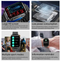 Miniatyrbild 3 av 6: LIGE Termometer Smart Watch Herr Sangao Laser Treat Blodsocker Klocka Vattentät Sport Män Smartwatch Hälsomonitor+present steel belt black Blood sugar monitor