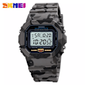 Miniatyrbild 1 av 6: SKMEI Multifunktionell Digital Watch Herr 2 Time Count Down Herrarmbandsur Mode Retro Manklockor reloj hombre 1628 Gray camo