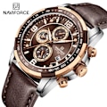 Miniatyrbild 2 av 6: NAVIFORCE Luminous Hands Herrklockor Toppmärke Watch Vattentät Watch Herr Lyx Chronograph Quartz Herrklocka RGCEDBN-BOX