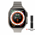 Miniatyrbild 1 av 6: Z8 Ultra MAX Smart Watch Series 8 Titanium Alloy 1:1 49mm case Bluetooth Call NFC ECG IP68 Vattentät Smartwatch Herr Gold Alpine B