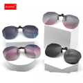 Miniatyrbild 2 av 6: Kvinnor Solglasögon Clip-on polariserade optiska glasögon Clip Diamond Cut Mirror Glasögon Anti-UV Driving Solglasögon Trendigt black Polarized