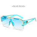 Miniatyrbild 6 av 6: Nya lyxiga överdimensionerade solglasögon för män Brand Designer solglasögon för kvinnor Mode Gradient Square Shades Leopard Tea AS Picture