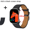 Miniatyrbild 1 av 6: CHYCET GN8 Smart Watch Herr 700mAh Batteriringning 2,01 tum Smartwatch NFC Man Watch 8 Ultra PK HK9 PRO HK8 PRO MAX BK leather add BK HY