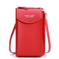 Miniatyrbild 1 av 6: 3 stilar kvinnor väskor mjuka läder plånböcker Pekskärm mobiltelefon handväska Crossbody axelrem handväska för dam Red 3