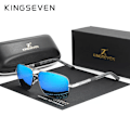 Miniatyrbild 2 av 6: KINGSEVEN 2020 Aluminum Brand Pilot Polarized Solglasögon Män Kvinnor Modebåge Man Solglasögon för att köra Oculos de sol Silver Gray Other