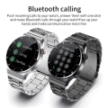 Miniatyrbild 4 av 6: LIGE NFC Bluetooth Call Smart Watch Herr HD Screen Sportarmband Vattentätt EKG Hälsomonitor Herr SmartWatch För IOS Android Mesh belt Black NFC