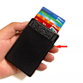 Miniatyrbild 2 av 6: Smal RFID mode pop-up tryckknapp case med elasticitetspåse Stöldskydds Creative Smart Wallet Ny namnkortshållare Red