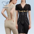 Miniatyrbild 2 av 6: Flarixa Plus Size Bodysuit Shapewear Kvinnor Magkontroll Underkläder Koffein Postpartum Bantning Slida Tillbaka Take Off Body Shaper Black-Short Sleeve M