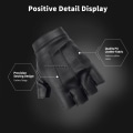 Miniatyrbild 6 av 6: Sommar tunna PU-läderhandskar för män Kvinnor Halkfria Fingerless Mode Handhandskar Svarta Motorcykelhandskar Arbetskörning Airsoft Black XL