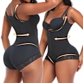 Miniatyrbild 4 av 6: Colombiansk Faja Bodysuit för kvinnor Shapewear Body Shaper Butt Lifter Ingen dyna Magkontroll Magbantning Plus S-6XL Underkläder 4XL