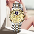 Miniatyrbild 4 av 6: LIGE Watch Kvinna Lyxmode Vattentät watch för kvinnor Klockor Quartz Rostfritt stål Klocka Present Relogio Feminino+box Silver white