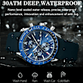 Miniatyrbild 4 av 6: POEDAGAR Sportklockor i silikon för män Vattentät lysande multifunktionsstoppur Quartz Watch Man Cool presentklocka Reloj Hombr L-CSS