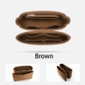 Miniatyrbild 1 av 6: TINBERON Fit For Messenger Bag Inner Bag Förvaring Kosmetisk Bärbar Reseinsats Organizer Stor kapacitet Filt Sminkväska foder Brown