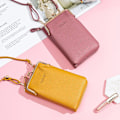 Miniatyrbild 3 av 6: Mode Kvinnor Mini Crossbody-väska & handväskklämmor Telefonpaket Kvinnlig Clutch-plånbok Damer Liten handväska Pu-läder Axelväskor Gray