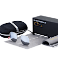 Miniatyrbild 1 av 6: BARCUR Klassiska Retro Reflex Solglasögon Man Hexagon Solglasögon Metallram Glasögon Solglasögon Med Box Oculos De Sol gafas Silver BARCUR