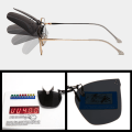 Miniatyrbild 5 av 6: Clip On Polariserad Lens Män Fyrkantiga Solglasögon Nattkörning Glasögon Fiske Glasögon Flip Up Designer Lyxiga Solglasögon Oculos gradient tea as picture