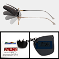 Miniatyrbild 5 av 6: Clip On Polariserad Lens Män Fyrkantiga Solglasögon Nattkörning Glasögon Fiske Glasögon Flip Up Designer Lyxiga Solglasögon Oculos gray as picture