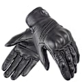Miniatyrbild 1 av 6: Sommar Andningsbara Äkta Läder Motorcykelhandskar Touch-funktion Guantes Moto Knogskydd Handflata Skydd Män Racing Motocrosshandskar Black-MJMOTO M