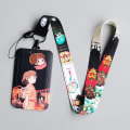 Miniatyrbild 1 av 6: 1 set Anime Spirited Away PVC-kortfodral Kortnyckel Lanyard Cosplay Badge ID-kort Hållare Halsband Case QX-C
