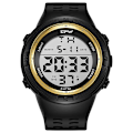 Miniatyrbild 1 av 6: TPW överdimensionerad 53 mm digital watch för manlig 5ATM simkalender Gold