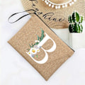 Miniatyrbild 2 av 6: Inledande brev Blomma Linne Dragkedja Kvinnor Kosmetikväskor Mujer Bolsa Sommar Beach Organizer Case Neceser Sminkväska Q06632-A012BR-S