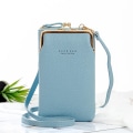 Miniatyrbild 3 av 6: Crossbody-väska i läder för kvinnor Mode liten mini-matt läder Axelremsväska Clutch Telefonväska för damer Handväska Yellow