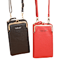 Miniatyrbild 5 av 6: 3 stilar kvinnor väskor mjuka läder plånböcker Pekskärm mobiltelefon handväska Crossbody axelrem handväska för dam Red 3