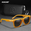 Miniatyrbild 2 av 6: KDEAM 2021 New Square Polarized Solglasögon Herr Multi Color Coating Solglasögon Alla svarta nyanser Dragkedja ingår Kat.3 CE C7 Zipper Box
