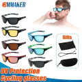 Miniatyrbild 2 av 6: Män Polariserad För män Utomhussport Ridning Vindtät Sandglasögon Solglasögon UV-skydd Sport Solglasögon Cyklar Solglasögon Tea frame tea slices