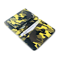 Miniatyrbild 6 av 6: Ultra Slim Camouflage Magic Plånböcker för Kvinnor Män PU Läder Mini ID-kortshållare Myntplånböcker Resor Case Clip Cover Horizontal White