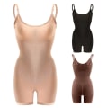 Miniatyrbild 2 av 6: Sömlös kroppsdräkt för kvinnor Postpartum modellering Push Up Korsett Butt Lifter Shapewear Bantning Body Shaper Bröstförbättrande underkläder Black XXXL