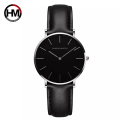 Miniatyrbild 2 av 6: Hannah Martin Casual Quartz Watch Dam Vattentät Läder Armbandsur Svarta Dam Klockor Armband Relogio Feminino HM-CB36-7