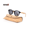 Miniatyrbild 4 av 6: Kenbo högkvalitativa runda trä Bambu korn polariserade solglasögon med case Mode kvinnor Man nyanser trä solglasögon C21(with case) As Picture