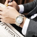 Miniatyrbild 5 av 6: Light Up Watch Dial Full Luminous Face 40mm Easy Reader Rostfritt stål Rem 3ATM Silver