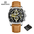 Miniatyrbild 1 av 6: 2022 Toppmärke Lyx NAVIFORCE 100% Original Watch För Herr Multifunktion Sport Vattentät Man Quartz Armbandsur Klocka SBBN-BOX