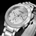Miniatyrbild 1 av 6: 2020 Nya Relogio Feminino Kända varumärke Guld Kristall Geneva Casual Quartz Watch Kvinnor Rostfritt Stål Klänning Klockor Män Klocka Hot As shown-2