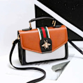 Miniatyrbild 6 av 6: Kvinnor Designer Contrast Handväska Kvinna Ny Klassisk Crossbody-väska Flikväska Läder Axelväska Damväska Light Grey
