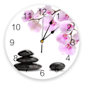 Miniatyrbild 1 av 6: Spa Stenar Blomma Väggklocka Modern Design Hem Vardagsrum Kontor Café Dekoration Konst Väggklocka LEX09818