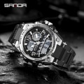 Miniatyrbild 3 av 6: Mode SANDA Toppmärke Herrklockor 5ATM Vattentät Sport Militär Armbandsur Watch för män Klocka Relogio Masculino 739 Blue