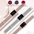 Miniatyrbild 5 av 6: PLUMZONG Dam Smart Watch Custom Urtavlor Full Touch Screen IP68 Vattentät Smartwatch Dam Härligt armband Silver