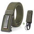 Miniatyrbild 1 av 6: Nytt mode herrbälte Toppkvalitet Bekväma nylon för män Metall Automatiskt spänne Ung Canvas Taktisk designerbälte Green Belt A Set 120cm Adjustable