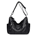 Miniatyrbild 1 av 6: Högkvalitativa lyxiga handväskor i läder Damväskor Designer Crossbody-väskor för kvinnor Nya Bolsa Feminina Sac A Main Style2-Black
