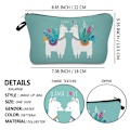 Miniatyrbild 3 av 6: Sminkväska Värmeöverföring Härlig kosmetisk väska med print Liten toalettväska för damer och flickor Presenter Högkvalitativt case 307-7 Alpaca Bag