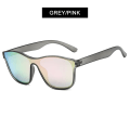 Miniatyrbild 1 av 6: HOOBAN 2023 New Square Polarized Solglasögon Män Kvinnor Mode Fyrkantiga Man Solglasögon Märkesdesign Endelad linsskydd UV400 Grey Pink Polarized