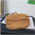 Miniatyrbild 4 av 6: Tonåring Casual Canvas Textil Ita Side Sling Axelväska Y2k Grunge Medium Size Tyg Tyg Mjuk fyrkantig Crossbody Pouch Bag Orange
