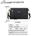 Miniatyrbild 5 av 6: Lyxig Clutch-väska Läder Cross Body-väskor Dam Axlar Liten Crossbody Messenger-väska Lyxmärke Handväskor Svart Clutch-väska red 22x13x3cm