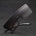 Miniatyrbild 4 av 6: DCM Nya Oversized Man Flat Top Solglasögon Märke Black Square Shades UV400 Gradient Solglasögon UV400 C5 Silver